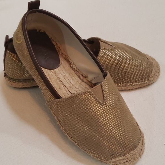 MICHAEL Michael Kors Espadrilles Gold with Brown L - Picture 1 of 8
